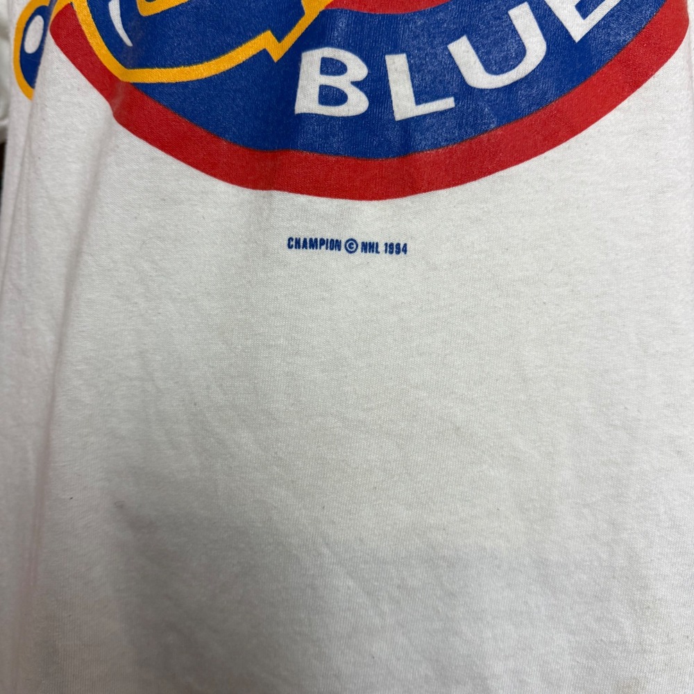Vintage 90s St. Louis Blues Trumpet USA Champion Hockey NHL T Shirt Sz Large - Picture 3 of 9